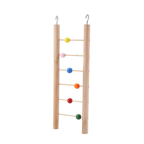 Qukaim Holz Vogel Papagei Leiter Kletterspielzeug Hängeschaukel für Vogelkäfig inklusive Perlen Vogelspielzeug Papageienleiter 38,1 cm lang ideal für Papageien und kleine Vögel Qukaim Holz Vogel Papagei Leiter Kletterspielzeug Hängeschaukel für Vogelkäfig inklusive Perlen Vogelspielzeug Papageienleiter 38,1 cm lang ideal für Papageien und kleine Vögel von Qukaim