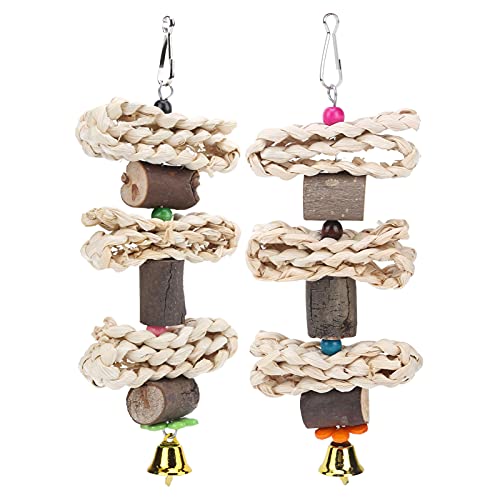 Qukaim Kauspielzeug für Papageien, hängendes Nagespielzeug aus Karton mit bunten Holzblöcken, 2 Stück, ideal für Papageien, kleine Sittiche, Nymphensittiche und Aras Qukaim Kauspielzeug für Papageien, hängendes Nagespielzeug aus Karton mit bunten Holzblöcken, 2 Stück, ideal für Papageien, kleine Sittiche, Nymphensittiche und Aras von Qukaim