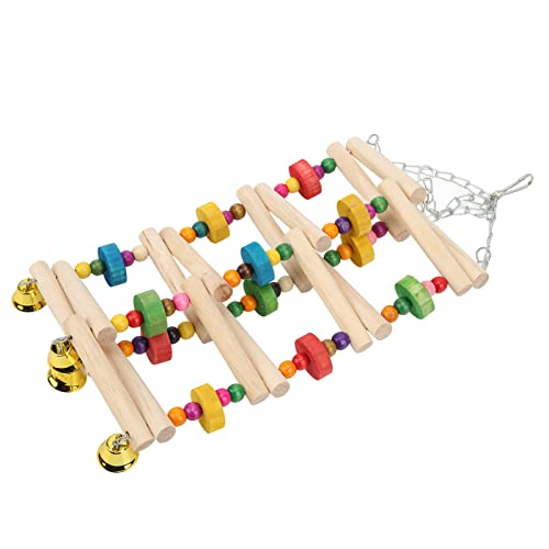 Qukaim Kauspielzeug für Papageien, mehrfarbiger Vogelkäfig, Hängespielzeug für Sittiche, Nymphensittiche, 15 cm lang, inklusive Schaukel, Leiter und Glocken, geeignet für Graupapageien und Lovebirds Qukaim Kauspielzeug für Papageien, mehrfarbiger Vogelkäfig, Hängespielzeug für Sittiche, Nymphensittiche, 15 cm lang, inklusive Schaukel, Leiter und Glocken, geeignet für Graupapageien und Lovebirds von Qukaim