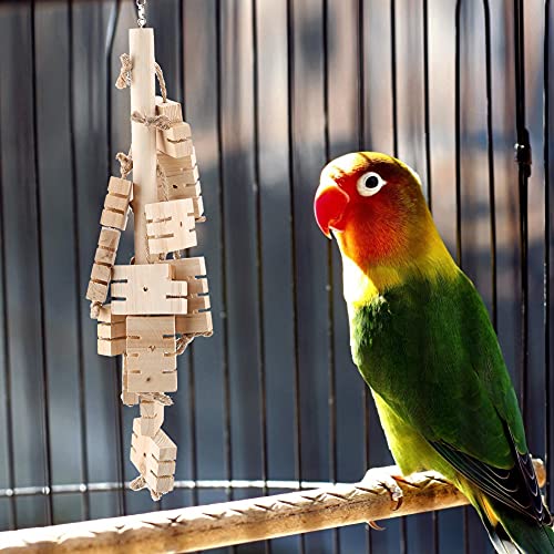 Qukaim Kauspielzeug für Vögel, Papageien, Holz, Ziegelsteine, Schaukelkäfig, hängende Kletterleiter, Spielzeug, Vogelkauspielzeug für Papageien, Käfigschaukel und Kletterakkory, mehrfarbig Qukaim Kauspielzeug für Vögel, Papageien, Holz, Ziegelsteine, Schaukelkäfig, hängende Kletterleiter, Spielzeug, Vogelkauspielzeug für Papageien, Käfigschaukel und Kletterakkory, mehrfarbig von Qukaim