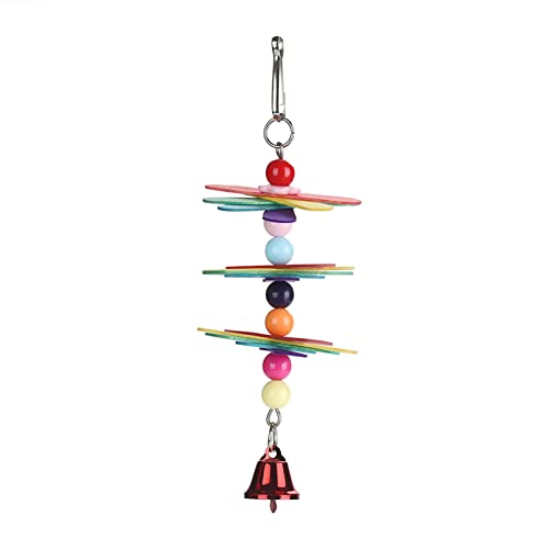 Qukaim Kauspielzeug für Vögel, Papageien, bunte Perlen, Glocke, Schaukel, Akkory, Sittich, Kauspielzeug, 30,5 cm lang, ideal für Käfigspiele Qukaim Kauspielzeug für Vögel, Papageien, bunte Perlen, Glocke, Schaukel, Akkory, Sittich, Kauspielzeug, 30,5 cm lang, ideal für Käfigspiele von Qukaim