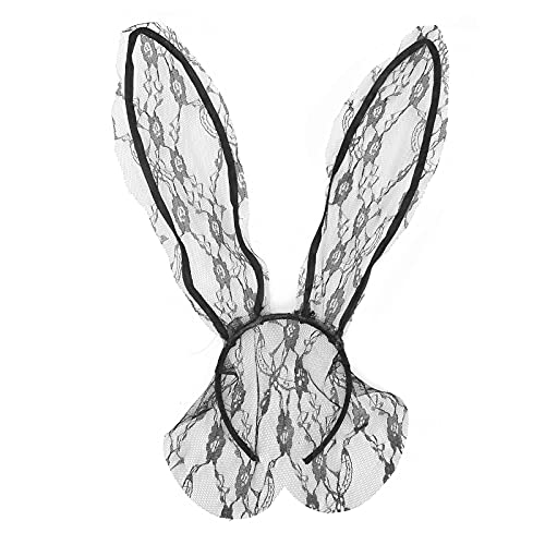 Qukaim Kopfbedeckung, Kostüm-Set, Hasenohren, 2 Stück, künstliche Perlen, Seestern-Clips, Damen-Kopfbedeckung für Cosplay und Partys, Schwarz und Weiß Qukaim Kopfbedeckung, Kostüm-Set, Hasenohren, 2 Stück, künstliche Perlen, Seestern-Clips, Damen-Kopfbedeckung für Cosplay und Partys, Schwarz und Weiß von Qukaim