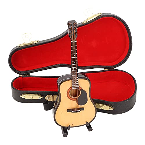 Qukaim Musikinstrument Modell Miniaturgitarre Modell Nachbildung Holz Mini Gitarre Musikinstrument Dekoration von Qukaim