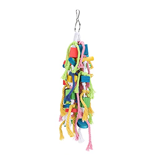 Qukaim Papagei Stehplattform aus Holz, Vogelsitzstange, Spielplatz, interaktives Kauspielzeug für Vögel, bunte Holzblöcke, geeignet für Papageien, 19,8 x 38,1 cm Qukaim Papagei Stehplattform aus Holz, Vogelsitzstange, Spielplatz, interaktives Kauspielzeug für Vögel, bunte Holzblöcke, geeignet für Papageien, 19,8 x 38,1 cm von Qukaim