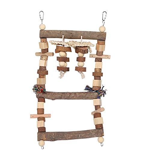 Qukaim Papagei Vögel Sitzstangen Käfig Ständer Spielzeug Holz Aktivität Zweige Klettern Treppe Holzscheite Vogelleiter Brücke Kauspielzeug für kleine Vögel Papagei Schaukel Akkory Qukaim Papagei Vögel Sitzstangen Käfig Ständer Spielzeug Holz Aktivität Zweige Klettern Treppe Holzscheite Vogelleiter Brücke Kauspielzeug für kleine Vögel Papagei Schaukel Akkory von Qukaim