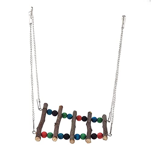 Qukaim Papageien-Hängebrücke, bunte Perlen, Kletterleiter, Spielzeug für kleine Vögel, Vogelkäfig-Akkory, 5. Ordnung, Doppelperlen-Design Qukaim Papageien-Hängebrücke, bunte Perlen, Kletterleiter, Spielzeug für kleine Vögel, Vogelkäfig-Akkory, 5. Ordnung, Doppelperlen-Design von Qukaim