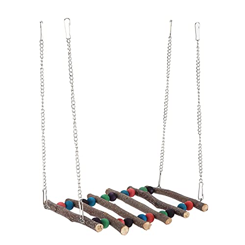 Qukaim Papageien-Hängebrücke, bunte Perlen, Kletterleiter, Spielzeug für kleine Vögel, Vogelkäfig-Akkory, ideal für Papageien und andere Haustiervögel Qukaim Papageien-Hängebrücke, bunte Perlen, Kletterleiter, Spielzeug für kleine Vögel, Vogelkäfig-Akkory, ideal für Papageien und andere Haustiervögel von Qukaim