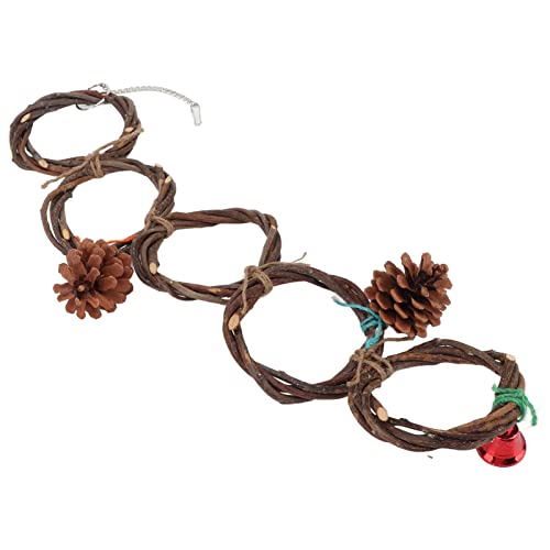 Qukaim Papageien-Kausitz-Spielzeug-Set, Vogel-Biss-Käfig, hängende Hängematte, Schaukel, Glocken-Spielzeug, sicher, handgestrickt, Vogelring-Schaukelspielzeug mit Haken für Papageien und Vögel, 15 Qukaim Papageien-Kausitz-Spielzeug-Set, Vogel-Biss-Käfig, hängende Hängematte, Schaukel, Glocken-Spielzeug, sicher, handgestrickt, Vogelring-Schaukelspielzeug mit Haken für Papageien und Vögel, 15 von Qukaim