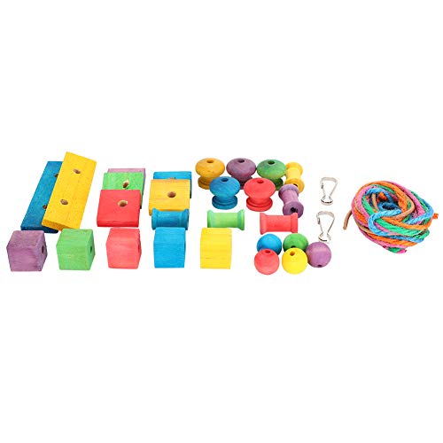 Qukaim Papageienspielzeug, bunt, DIY-Akkories, sicheres dekoratives Lernzubehör für Vögel, interaktives Spielen, Bereicherungsspielzeug für Papageien Qukaim Papageienspielzeug, bunt, DIY-Akkories, sicheres dekoratives Lernzubehör für Vögel, interaktives Spielen, Bereicherungsspielzeug für Papageien von Qukaim