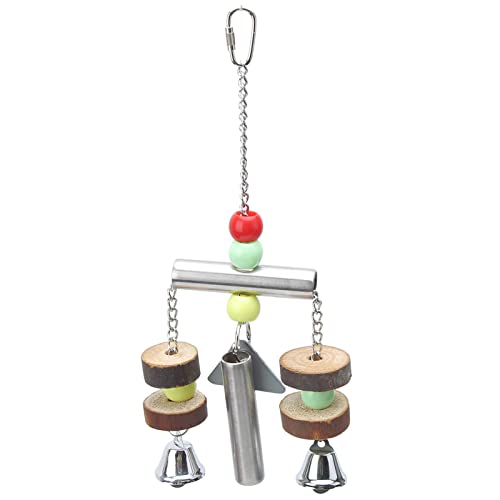 Qukaim Pet Bird Squirrel Chewing Biting Hanging Standing Frame Stainl Steel Bell Cage Toy for Medium Large Parrots, Bird Barch, 20 x 15 cm Qukaim Pet Bird Squirrel Chewing Biting Hanging Standing Frame Stainl Steel Bell Cage Toy for Medium Large Parrots, Bird Barch, 20 x 15 cm von Qukaim