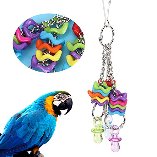 Qukaim Pet Papagei Kunststoff Nippelring String Kauspielzeug Vogelkäfig Akkories Hängeschaukel Spielzeug ideal zum Kauen und Beißen Mehrfarbig Qukaim Pet Papagei Kunststoff Nippelring String Kauspielzeug Vogelkäfig Akkories Hängeschaukel Spielzeug ideal zum Kauen und Beißen Mehrfarbig von Qukaim