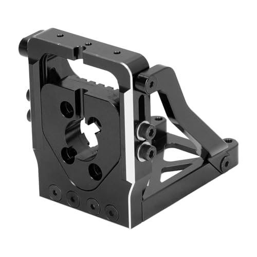 Qukaim RC Car Motor Base RC Quick Release Motor Base, Aluminiumlegierung Konstruktion für TRAXXAS 1/6 XRT 8S und 1/5 6S 8S, Schnelle Demontage Motorhalterung, Schwarz von Qukaim