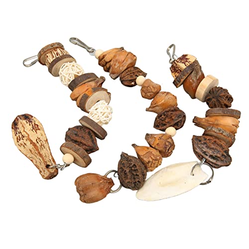 Qukaim Verstellbare Vogelsitzstange, tragbar, abnehmbar, für drinnen und draußen, Reisen, Papageien-Bissspielzeug-Set mit Cuttlebone und Edelstahlhaken für Vögel von Qukaim