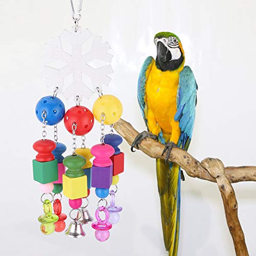 Qukaim Vogel Holz Weihnachten Schneeflocke Anhänger Hängende Schaukel Spielzeug Kauen und Beißen Akkory für Papageien Vogelkäfig Dekoration Ideal zum Spielen und Schaukeln Qukaim Vogel Holz Weihnachten Schneeflocke Anhänger Hängende Schaukel Spielzeug Kauen und Beißen Akkory für Papageien Vogelkäfig Dekoration Ideal zum Spielen und Schaukeln von Qukaim