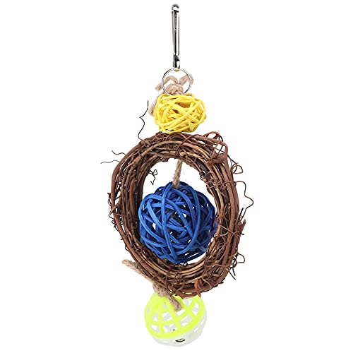 Qukaim Vogel-Seil-Sitzstangen, handgefertigtes Kauspielzeug, Papageienschaukeln, 80 cm Spiralständer, bunte Farben, Holz, Vogelkletter-Kauspielzeug-Set, sicher, 2 Stück Qukaim Vogel-Seil-Sitzstangen, handgefertigtes Kauspielzeug, Papageienschaukeln, 80 cm Spiralständer, bunte Farben, Holz, Vogelkletter-Kauspielzeug-Set, sicher, 2 Stück von Qukaim