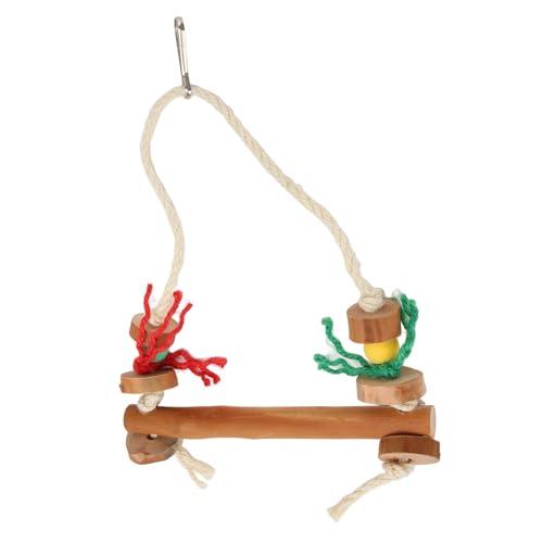 Qukaim Vogel-Seilschaukelspielzeug, multifunktionales Papageien-Hängespielzeug zum Kauen, Beißen, Klettern, sicheres Design, ideal für kleine Vögel, 76,2 cm lang Qukaim Vogel-Seilschaukelspielzeug, multifunktionales Papageien-Hängespielzeug zum Kauen, Beißen, Klettern, sicheres Design, ideal für kleine Vögel, 76,2 cm lang von Qukaim