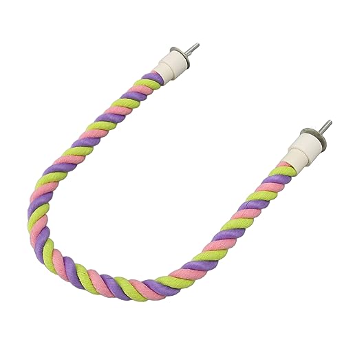 Qukaim Vogel-Seilsitzstange, buntes Schaukel-Kletterspielzeug aus Baumwollseil, Spielzeug für Sittiche, Nymphensittiche, Lovebirds, Wellensittiche, 105 cm, lustiges Vogel-Accessoire Qukaim Vogel-Seilsitzstange, buntes Schaukel-Kletterspielzeug aus Baumwollseil, Spielzeug für Sittiche, Nymphensittiche, Lovebirds, Wellensittiche, 105 cm, lustiges Vogel-Accessoire von Qukaim