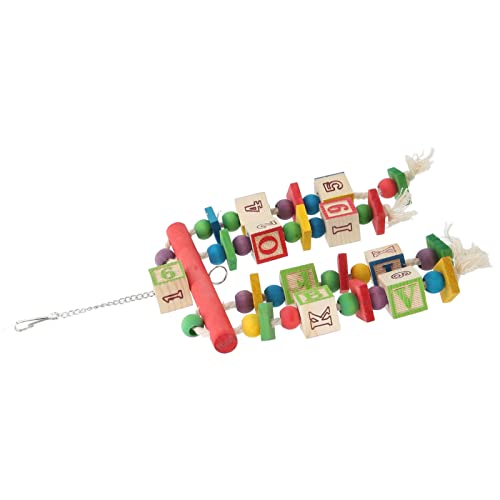 Qukaim Vogelblock-Kauspielzeug, buntes Spielzeug aus Holz in Lebensmittelqualität, zum Aufhängen für mittelgroße und große Papageien, Schaukelspielzeug, Vogelkäfigzubehör, Spaß zum Kauen und Klettern Qukaim Vogelblock-Kauspielzeug, buntes Spielzeug aus Holz in Lebensmittelqualität, zum Aufhängen für mittelgroße und große Papageien, Schaukelspielzeug, Vogelkäfigzubehör, Spaß zum Kauen und Klettern von Qukaim