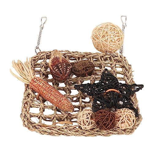 Qukaim Vogelfutter-Wandspielzeug, Sicherheits-gewebte Hängematte, Kletterhängematte für Sittich, Sittich, Nymphensittich, Lovebird, ideal für Indoor-Spiel, 50 x 30 cm Qukaim Vogelfutter-Wandspielzeug, Sicherheits-gewebte Hängematte, Kletterhängematte für Sittich, Sittich, Nymphensittich, Lovebird, ideal für Indoor-Spiel, 50 x 30 cm von Qukaim