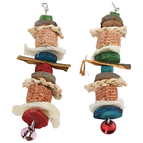 Qukaim Vogelkauspielzeug, Hängender Papageienkäfig Beißspielzeug für kleine bis mittelgroße Vögel, Typ B, ideal für Conures, Vogelbeißspielzeug, Käfigakcory Qukaim Vogelkauspielzeug, Hängender Papageienkäfig Beißspielzeug für kleine bis mittelgroße Vögel, Typ B, ideal für Conures, Vogelbeißspielzeug, Käfigakcory von Qukaim
