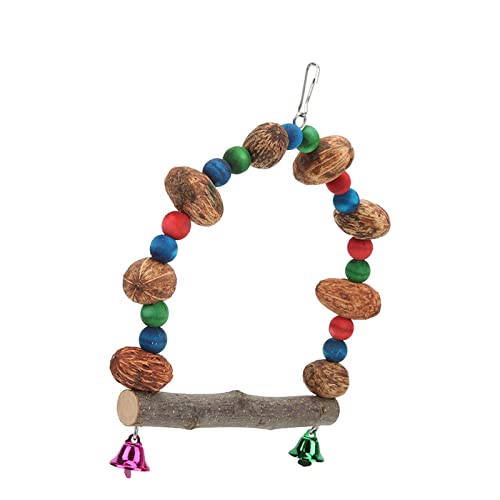 Qukaim Vogelkauspielzeug, Holzblock, Tintenfisch, Knochen, Beißspielzeug für Graupapageien, Aras, Kakadus, 10 cm lang, inklusive bunter Schaukel mit Glocken, Papageienkäfig-Akkories Qukaim Vogelkauspielzeug, Holzblock, Tintenfisch, Knochen, Beißspielzeug für Graupapageien, Aras, Kakadus, 10 cm lang, inklusive bunter Schaukel mit Glocken, Papageienkäfig-Akkories von Qukaim