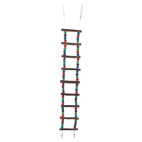 Qukaim Vogelleiter Brücke Bunte Holzleiter für Vögel Hamster Gleiter 65cm Hängende Kletterakkory für Vogelkäfige Qukaim Vogelleiter Brücke Bunte Holzleiter für Vögel Hamster Gleiter 65cm Hängende Kletterakkory für Vogelkäfige von Qukaim