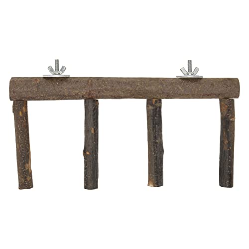 Qukaim Vogelleiter Sitzstange 4 Stufen Holzständer für kleine mittelgroße Papageien Vogelleiter Ständer 40cm lang Holz ideal zum Spielen und Trainieren Qukaim Vogelleiter Sitzstange 4 Stufen Holzständer für kleine mittelgroße Papageien Vogelleiter Ständer 40cm lang Holz ideal zum Spielen und Trainieren von Qukaim