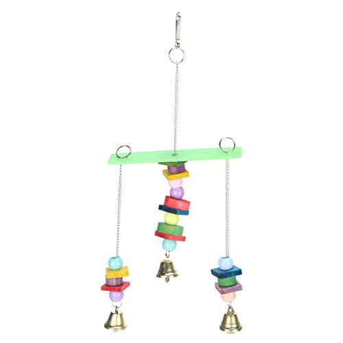 Qukaim Vogelschaukel für Haustiere, mehrfarbiges Acryl und Holz, zum Aufhängen, Käfigspielzeug für kleine, mittelgroße Papageien, Vogelkäfigschaukel, Papageienbeißschnur, 30,5 cm lang Qukaim Vogelschaukel für Haustiere, mehrfarbiges Acryl und Holz, zum Aufhängen, Käfigspielzeug für kleine, mittelgroße Papageien, Vogelkäfigschaukel, Papageienbeißschnur, 30,5 cm lang von Qukaim
