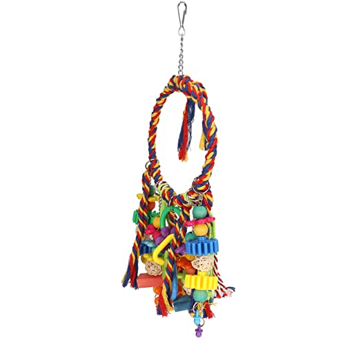 Qukaim Vogelschaukelspielzeug, sicheres Baumwollseil, buntes Kauspielzeug, attraktive Vogelsitzstange, 30,5 cm lang, ideal für Papageien und kleine Vögel, lindert Langeweile Qukaim Vogelschaukelspielzeug, sicheres Baumwollseil, buntes Kauspielzeug, attraktive Vogelsitzstange, 30,5 cm lang, ideal für Papageien und kleine Vögel, lindert Langeweile von Qukaim