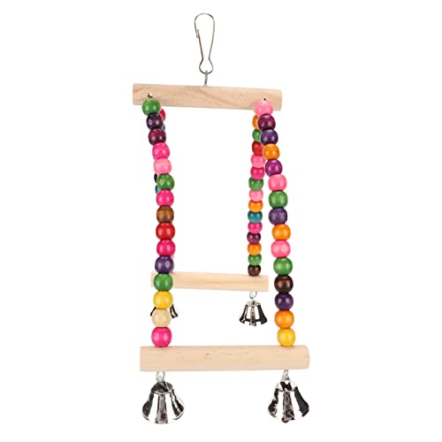 Qukaim Vogelschaukelspielzeug mit Holzperlen, bunte Halbkreis-Sitzstange für Papageien, mehrfarbiges Holzschaukelkäfig-Spielzeug, 30,5 cm lang, ideal für Vogelspiel und Bewegung Qukaim Vogelschaukelspielzeug mit Holzperlen, bunte Halbkreis-Sitzstange für Papageien, mehrfarbiges Holzschaukelkäfig-Spielzeug, 30,5 cm lang, ideal für Vogelspiel und Bewegung von Qukaim