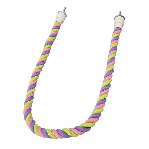 Qukaim Vogelseil-Sitzstange, bunte Baumwollseil-Schaukel für Sittiche, Nymphensittiche, Lovebirds, Wellensittiche, 80 cm, Kletterspielzeug für Vögel Qukaim Vogelseil-Sitzstange, bunte Baumwollseil-Schaukel für Sittiche, Nymphensittiche, Lovebirds, Wellensittiche, 80 cm, Kletterspielzeug für Vögel von Qukaim