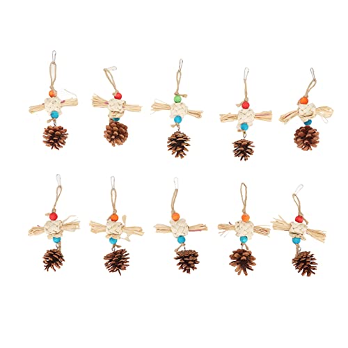 Qukaim Vogelsitz-Ständer, Spielzeug, Quarzstein, verschleißfest, Schleifkrallen, Schnabel, waschbar, Vogelkäfig-Akkories für Indoor-Papageien, 6-teiliges Kauspielzeug-Set für Papageien Qukaim Vogelsitz-Ständer, Spielzeug, Quarzstein, verschleißfest, Schleifkrallen, Schnabel, waschbar, Vogelkäfig-Akkories für Indoor-Papageien, 6-teiliges Kauspielzeug-Set für Papageien von Qukaim