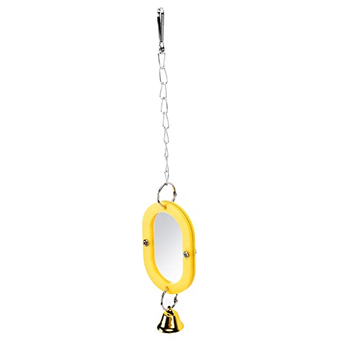 Qukaim Vogelspiegel-Spielzeug, Edelstahl Papageienspiegel mit Haken-Design, helles Gelb, geeignet für Sittiche, Nymphensittiche, Sittiche, Sittiche, Wellensittiche, Haustierbedarf Qukaim Vogelspiegel-Spielzeug, Edelstahl Papageienspiegel mit Haken-Design, helles Gelb, geeignet für Sittiche, Nymphensittiche, Sittiche, Sittiche, Wellensittiche, Haustierbedarf von Qukaim