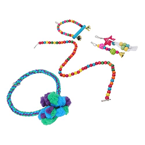 Qukaim Vogelspielzeug-Set, buntes Kletter-Kauspielzeug für Papageien, Schaukel mit Haken für Sittiche, Nymphensittichkäfig, inklusive Vogelschaukel Spielzeug und Papageien-Hängematte, ideal für Qukaim Vogelspielzeug-Set, buntes Kletter-Kauspielzeug für Papageien, Schaukel mit Haken für Sittiche, Nymphensittichkäfig, inklusive Vogelschaukel Spielzeug und Papageien-Hängematte, ideal für von Qukaim