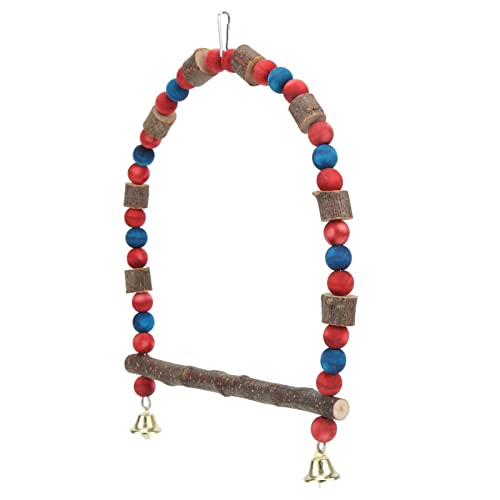 Qukaim Vogelspielzeug-Set, buntes Kletter-Kauspielzeug für Papageien, Schaukelleiterball mit Glocken, 20 cm Stehstangenlänge, ideal für Lovebirds, Finken, Wellensittiche Qukaim Vogelspielzeug-Set, buntes Kletter-Kauspielzeug für Papageien, Schaukelleiterball mit Glocken, 20 cm Stehstangenlänge, ideal für Lovebirds, Finken, Wellensittiche von Qukaim