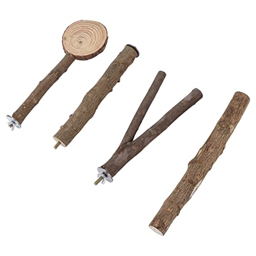 Qukaim Vogelständer-Stick-Set, sichere stabile Papageienständer aus Holz, inklusive Vogelstange und Baumzweigstange, ideal für Papageien und kleine Vögel, Holz Qukaim Vogelständer-Stick-Set, sichere stabile Papageienständer aus Holz, inklusive Vogelstange und Baumzweigstange, ideal für Papageien und kleine Vögel, Holz von Qukaim