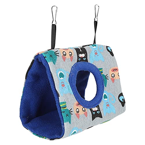 Qukaim Warmes Vogelnest Haus Plüsch Flauschige Hängende Hängematte Schlafbett für Hamster Papagei Sittich Katze Muster mit Blauem Boden Ideal für Finkenkäfig 30 x 25 cm Qukaim Warmes Vogelnest Haus Plüsch Flauschige Hängende Hängematte Schlafbett für Hamster Papagei Sittich Katze Muster mit Blauem Boden Ideal für Finkenkäfig 30 x 25 cm von Qukaim
