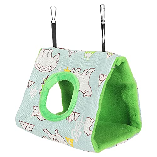 Qukaim Warmes Vogelnesthaus, Plüsch, flauschig, Hängematte, Schlafbett für Hamster und Papagei, Bärenmuster mit grünem Boden, ideal für kleine Vögel, gemütliches Design Qukaim Warmes Vogelnesthaus, Plüsch, flauschig, Hängematte, Schlafbett für Hamster und Papagei, Bärenmuster mit grünem Boden, ideal für kleine Vögel, gemütliches Design von Qukaim