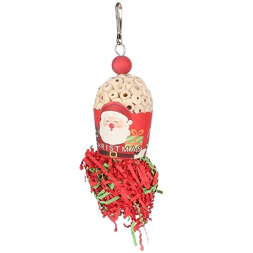 Qukaim Weihnachtsvogel-Spielzeug, sichere leuchtende Farben, Kauspielzeug für kleine und mittelgroße Vögel, lindert Langeweile, ansprechendes Weihnachtsvogelspielzeug Qukaim Weihnachtsvogel-Spielzeug, sichere leuchtende Farben, Kauspielzeug für kleine und mittelgroße Vögel, lindert Langeweile, ansprechendes Weihnachtsvogelspielzeug von Qukaim