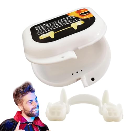 Qukoielly Vampirzähne Für Erwachsene | Herausnehmbare Vampirzähne Imitation In Echt | Schauriges Maskenparty Zubehör Für Karneval Fasching Themenpartys Und Rollenspiel von Qukoielly