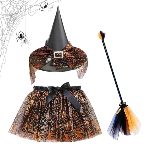 Qumiuu Halloween Hexen Kostüm Set - Hexen Kostüm Set Mit Besen Und Rock,Halloween Cosplay mit elastischem für Mottoparty Fotoshow Maskerade Bühnenshow Qumiuu Halloween Hexen Kostüm Set - Hexen Kostüm Set Mit Besen Und Rock,Halloween Cosplay mit elastischem für Mottoparty Fotoshow Maskerade Bühnenshow von Qumiuu