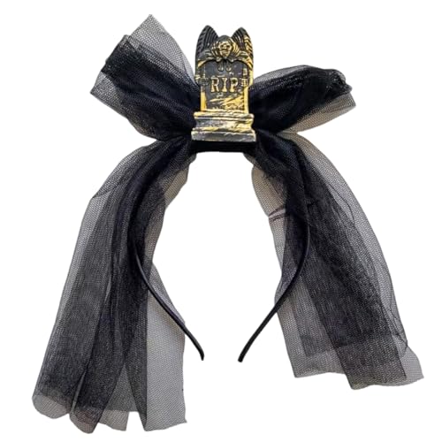 Qumiuu Halloween Kopfband | Vintage Grabstein Haarreif Mit Schleier Für Cosplay - Gruseliges Halloween Kostümzubehör Kopfschmuck Für Cosplay Karneval Bühnenauftritt Party Qumiuu Halloween Kopfband | Vintage Grabstein Haarreif Mit Schleier Für Cosplay - Gruseliges Halloween Kostümzubehör Kopfschmuck Für Cosplay Karneval Bühnenauftritt Party von Qumiuu