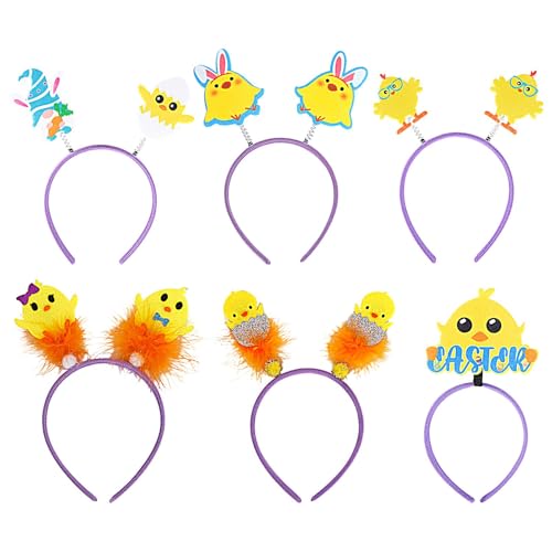 Qumiuu Küken Stirnband für Frauen,Ostern Stirnband Mädchen,Haarschmuck Ostern Stirnband | 6X Party-Kopfbedeckungen, Haarbänder, Foto-Requisiten-Haarreifen, Haar-Stirnbänder, Partyzubehör Qumiuu Küken Stirnband für Frauen,Ostern Stirnband Mädchen,Haarschmuck Ostern Stirnband | 6X Party-Kopfbedeckungen, Haarbänder, Foto-Requisiten-Haarreifen, Haar-Stirnbänder, Partyzubehör von Qumiuu