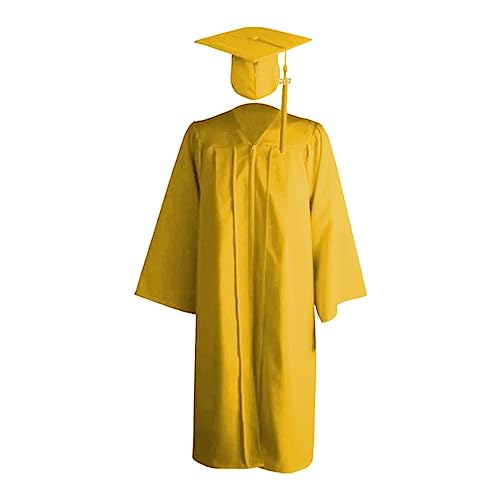 Qumiuu Mütze und Kleid für den Vorschulabschluss | Kittel-Kappen-Quasten-Set Vorschul-Abschluss-Outfit | Bequemes Vorschul-Abschlussoutfit mit Quasten für Jungen und Mädchen von Qumiuu