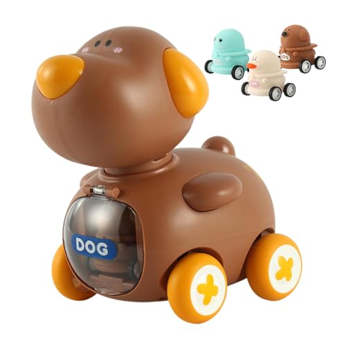 Qumiuu Spielzeugautos für Kinder,Cartoon-Spielzeugautos | Mini-Cartoon-Spielzeugautos in Welpenform mit Katapultfahrzeugen,Kreatives multifunktionales Spielset mit weichen Gummirädern, interaktives von Qumiuu