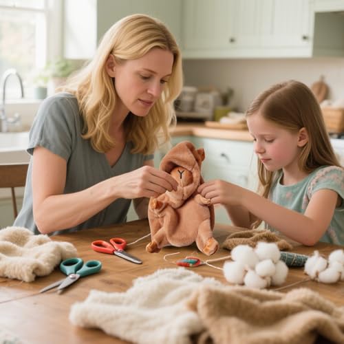 Qumiuu Wasserschwein Plüschhülle Kuscheltier,Capybara Äußere Hülle Tierisches Spielzeug Cover - Handgemachte Puppen Zubehör Weicher Stoff Kreativprojekt Für Kinder Jugendliche Erwachsene von Qumiuu