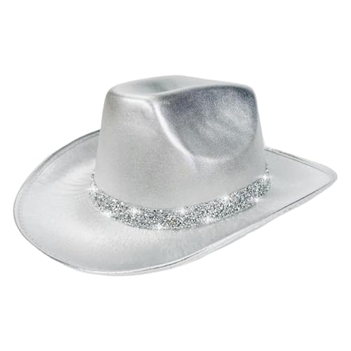 Qumiuu Western Cowboyhut, Cosplay Cowboy Hut | Bling Filz Cosplay Kostüm Outfit - Western -Frauen -Männer Kostümhut für Leistung, Bühne, Rollenspiel, Halloween Qumiuu Western Cowboyhut, Cosplay Cowboy Hut | Bling Filz Cosplay Kostüm Outfit - Western -Frauen -Männer Kostümhut für Leistung, Bühne, Rollenspiel, Halloween von Qumiuu