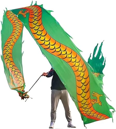 HXR Chinesischer Drachentanz Band 3D Chinesische Tanzschlangen mit Drachenmuster, Drachentanzband for festliche Partys, Fitnessaktivitäten for ältere Menschen Outdoor Sport Fitnessgeräte ( Color : Gr von Qunine