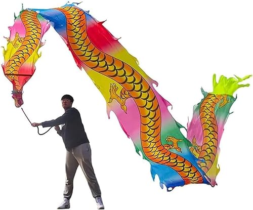 HXR Chinesischer Drachentanz Band 3D Chinesische Tanzschlangen mit Drachenmuster, Drachentanzband for festliche Partys, Fitnessaktivitäten for ältere Menschen Outdoor Sport Fitnessgeräte ( Color : Co von Qunine