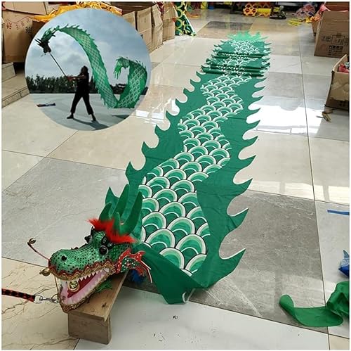 HXR Chinesischer Drachentanz Band 3D Chinesische Tanzschlangen mit Drachenmuster, Sport-Fitnessband for Erwachsene, Festival-Party-Feier-Event-Ausrüstung Outdoor Sport Fitnessgeräte ( Color : Giallo von Qunine